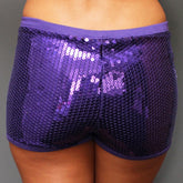 Sequin Shorts - Purple